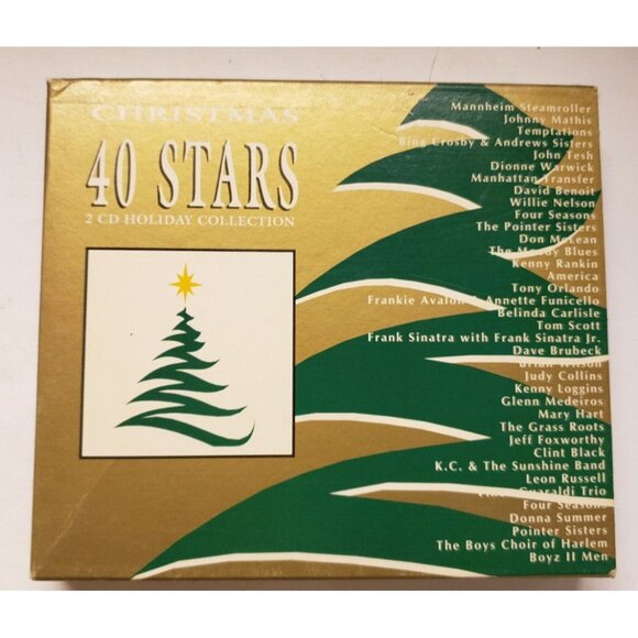 CD "40 Stars -2 CD Holiday Collection" Bing Crosby Dionne Warwick Willie Nelson - Picture 1 of 5